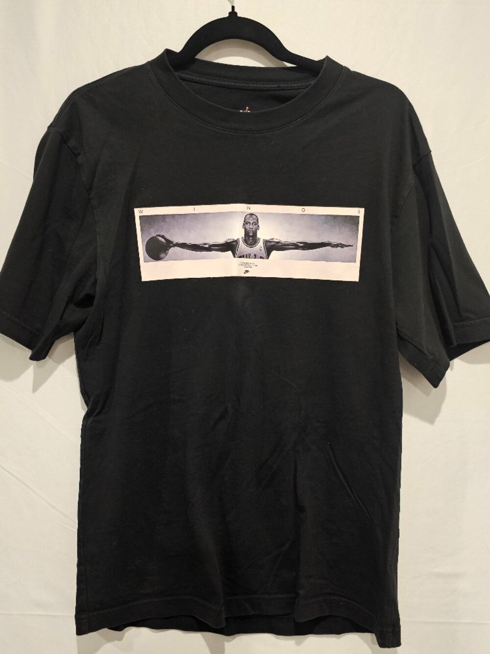 Jordan Wings T Shirt Men's Black Size S Graphic Tee